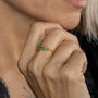 Twisted Branch Green Chalcedony Ring