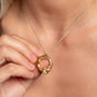 Opal and Gold Branch Birthstone Eternity Necklace - Large