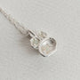 Opal and Silver Lichen Pendant Birthstone Necklace