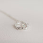 Opal and Silver Branch Eternity Birthstone  Necklace - Small - close up
