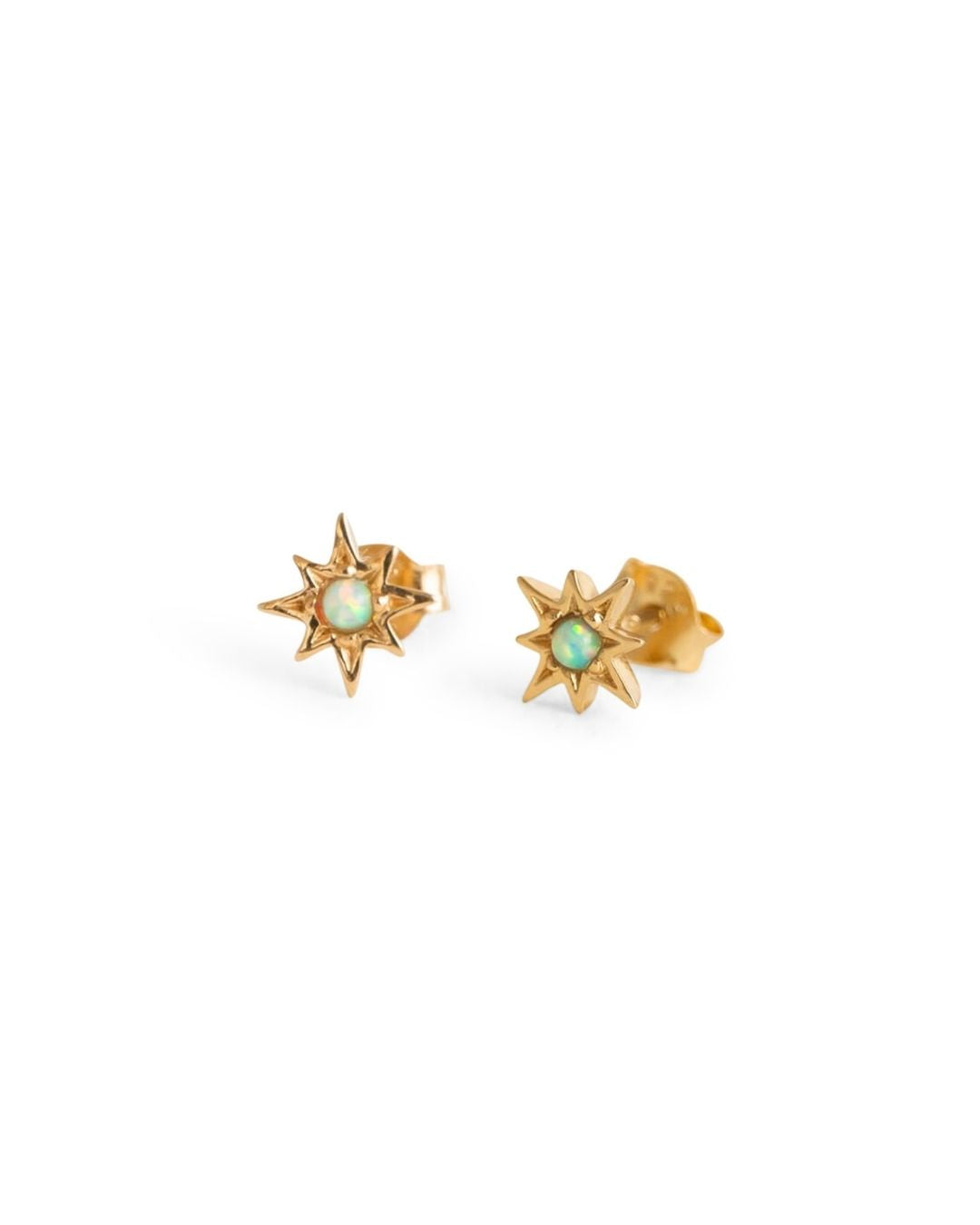 Opal Gold Star Mini Stud Earrings