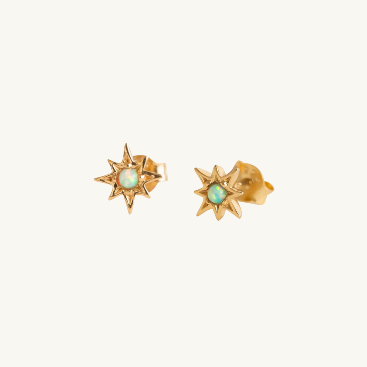 Opal Gold Star Mini Stud Earrings