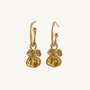 Peridot Gold Vermeil Lichen Hoop Earrings