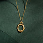 Peridot and Gold Branch Eternity Birthstone Necklace - Small