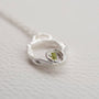 Peridot and Silver Branch Eternity Birthstone Necklace - Small