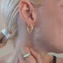 Antique-Textured Gold Large Hoop Earrings