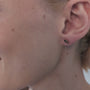 Black and Gold Galaxy Mini Stud Earrings