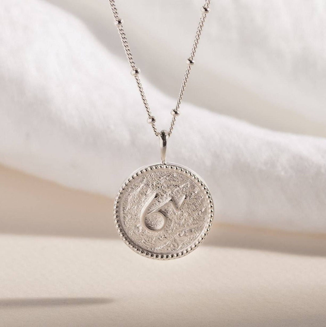 "Brave" Shorthand Silver Coin Necklace