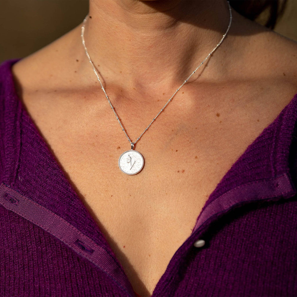 "Inspire" Shorthand Silver Coin Necklace