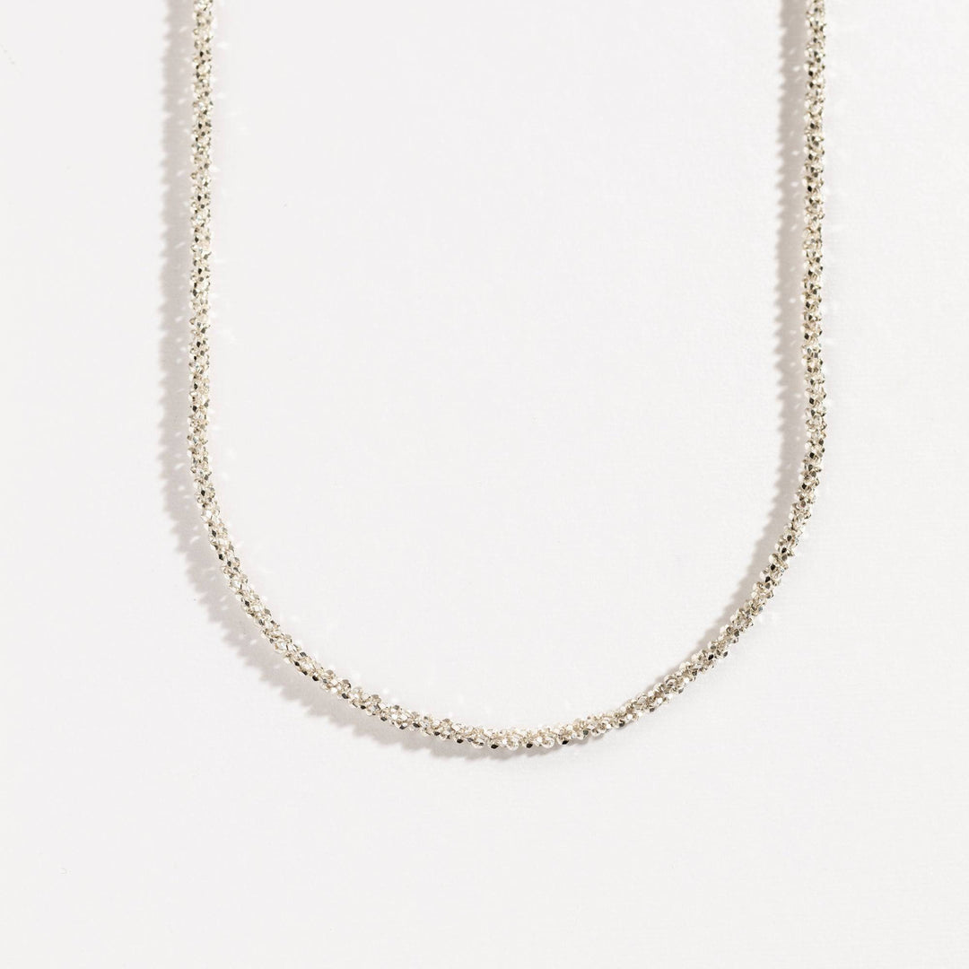 Stardust Layering Chain Silver Necklace