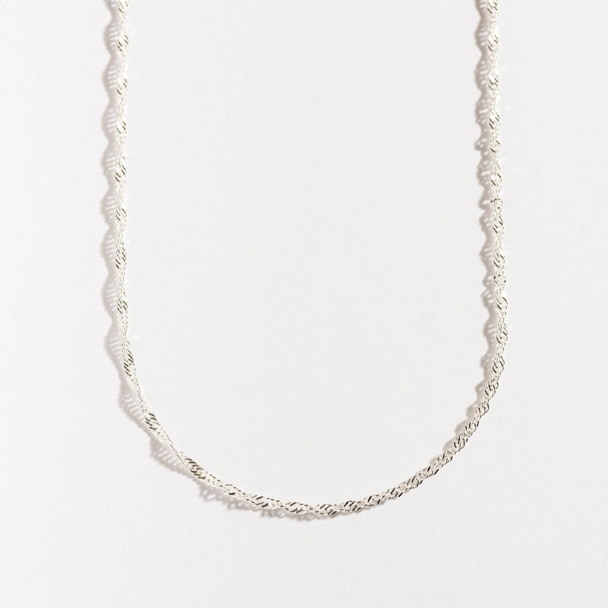 Twisted Rope (Singapore) Dainty Silver Chain