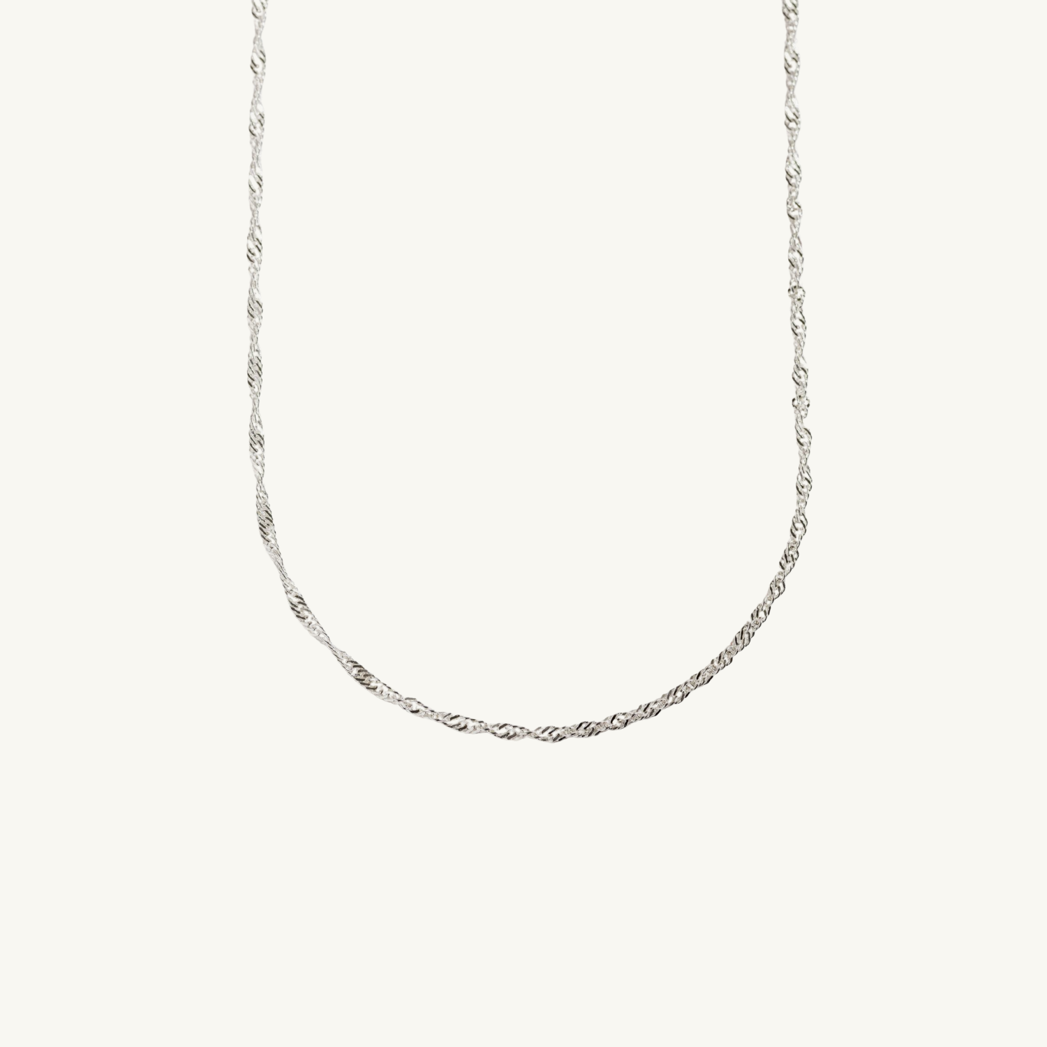 Twisted Rope (Singapore) Dainty Silver Chain