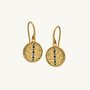 Sapphire Gold Coin Pendant Earrings