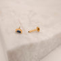 Sapphire Cubic Zirconia Gold Labret Earring
