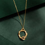 Blue Sapphire and Gold Eternity Birthstone Necklace - Large