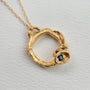 Blue Sapphire and Gold Eternity Birthstone Necklace - Large