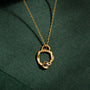 Blue Sapphire and Gold Branch Eternity Birthstone Necklace (Small)