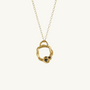 Sapphire Gold Circle Necklace (Small)