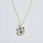 Amethyst Silver Lichen Pendant Necklace