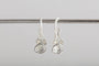 Silver moonstone birthstone hoop earrings 