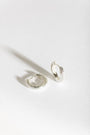 Antique-Textured Silver Huggie Earrings