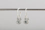 Aquamarine Silver Lichen Hoop Earrings
