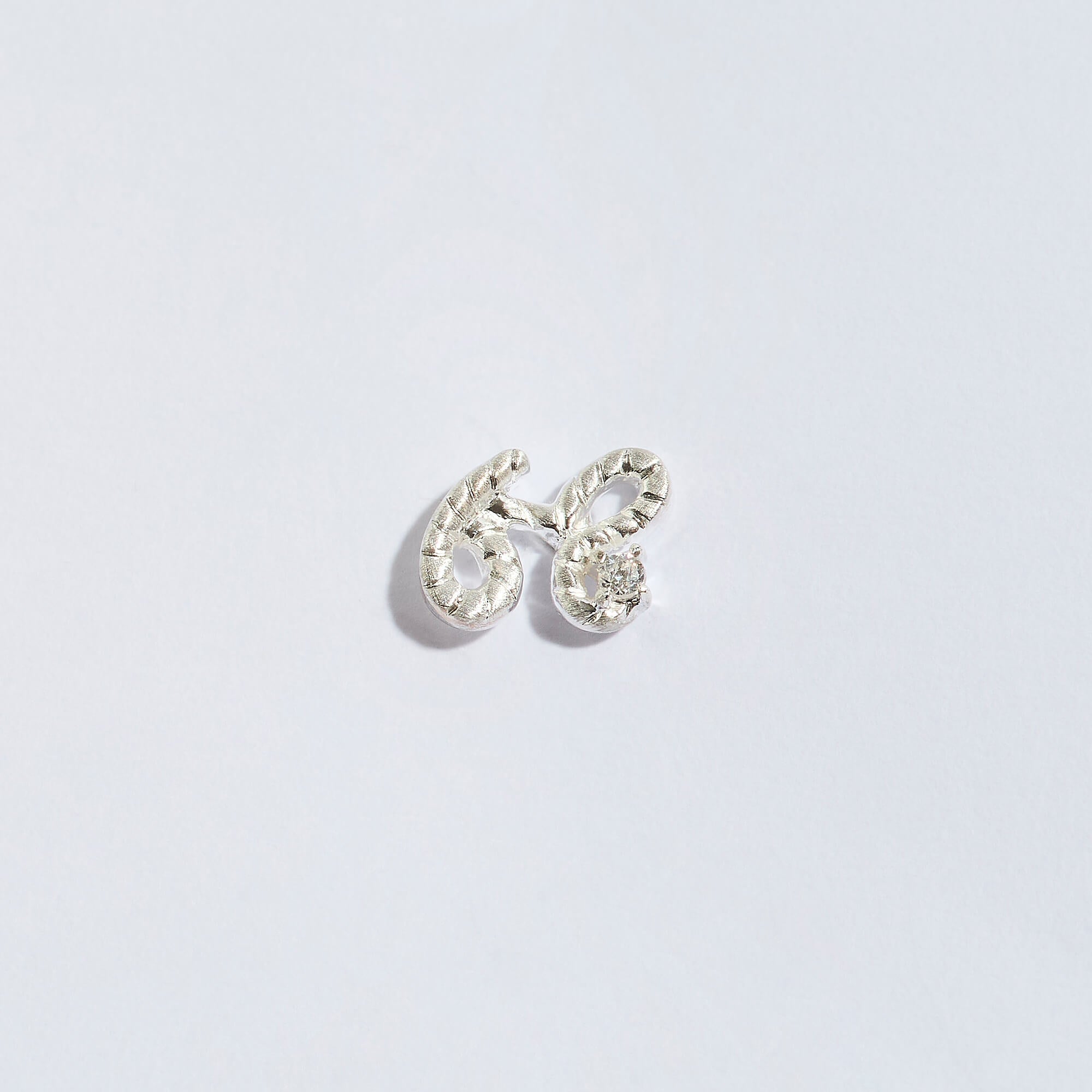 Beautiful Silver Shorthand Stud Earring