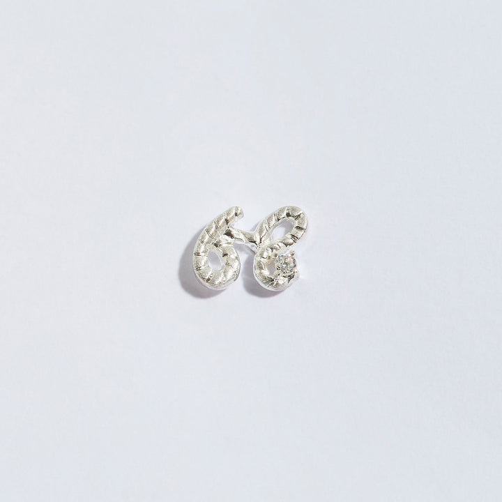 Beautiful Silver Shorthand Stud Earring