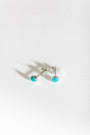Blue Opal Silver Stud Earrings