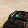 silver and blue opal stud earrings 