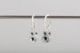 Sapphire Silver Lichen Hoop Earrings
