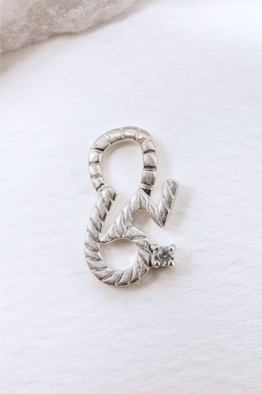 Brave Silver Shorthand Charm Pendant