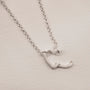 Brushed Heart Silver Connector Necklace