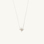 Brushed Silver North Star Necklace