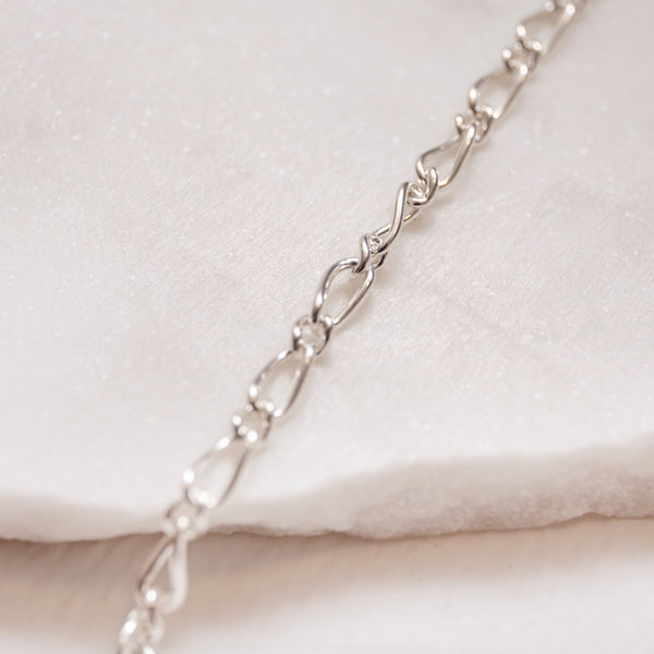 Chunky Silver Figaro Chain Necklace – Claire Hill Designs