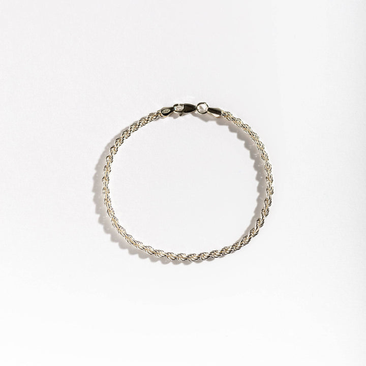 Twisted Rope Silver Bracelet