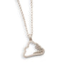 Sparkly Silver Cloud Charm Necklace