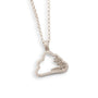 Sparkly Silver Cloud Charm Necklace