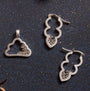 Silver Sparkly Cloud Hoop Earrings and Silver Sparkly Cloud Charm  - Claire Hill Designs