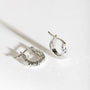 Diamond-Cut Silver Chunky Hoop Earrings