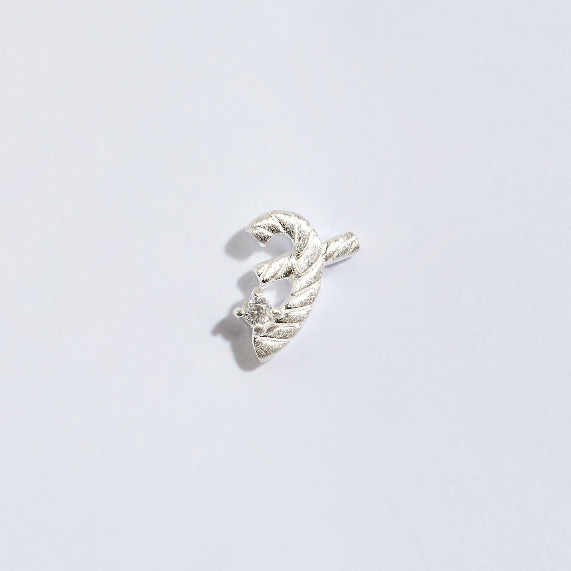 Great Silver Shorthand Stud Earring
