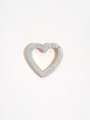 Brushed Silver Heart Connector