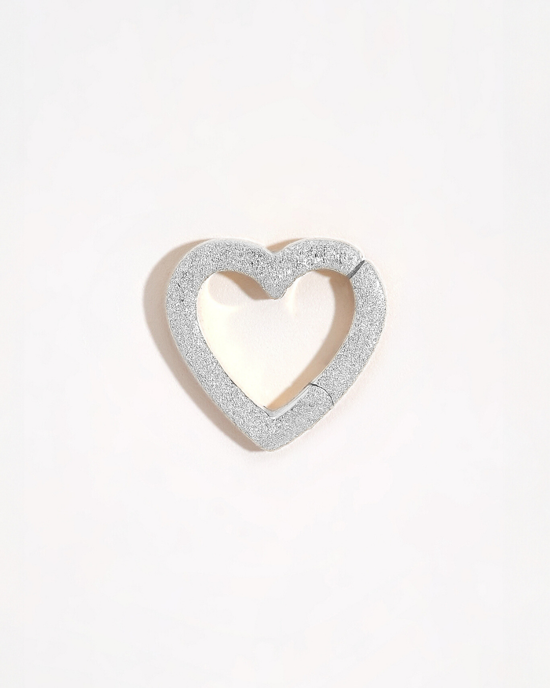 Brushed Silver Heart Connector