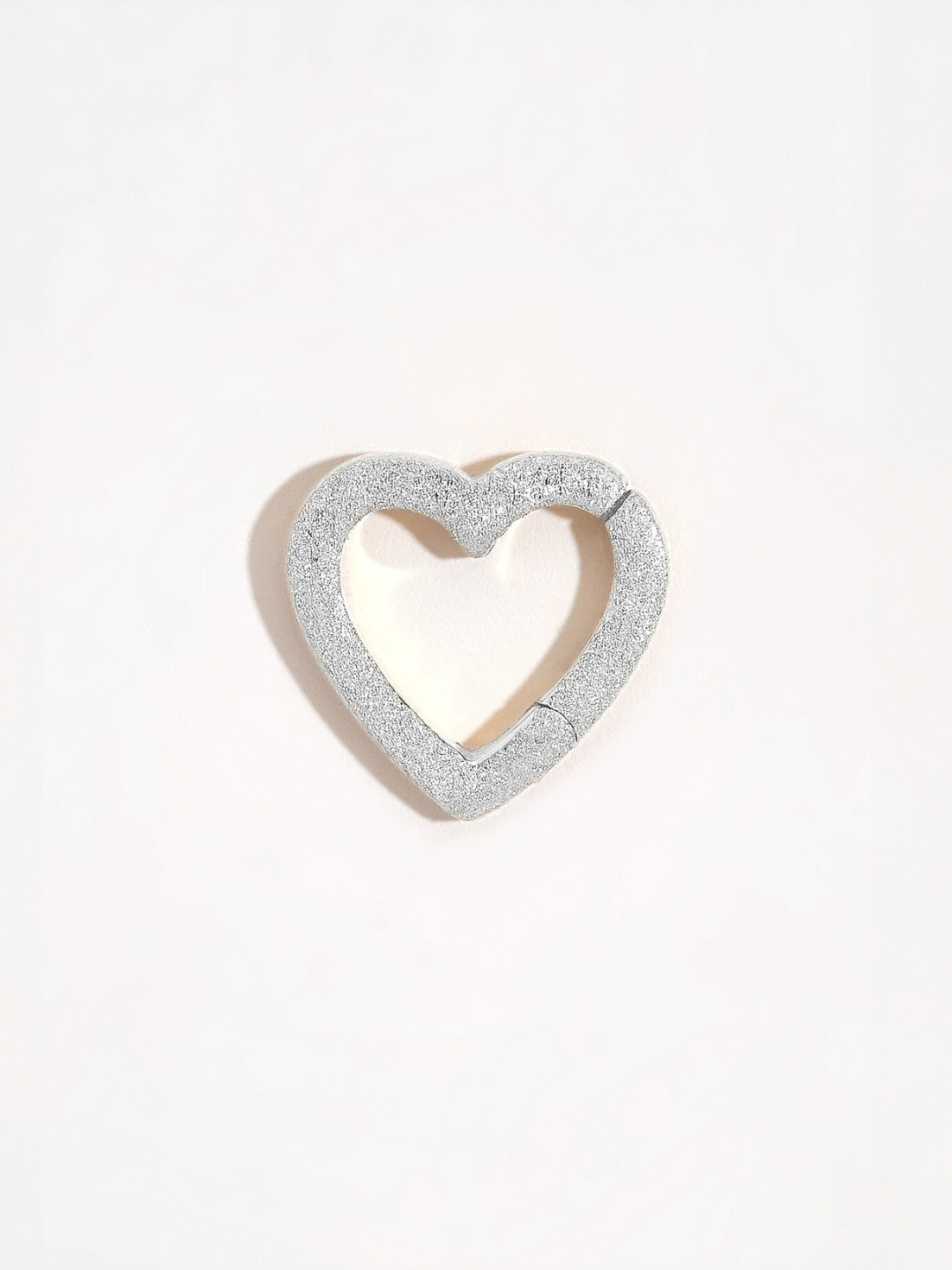 Brushed Silver Heart Connector