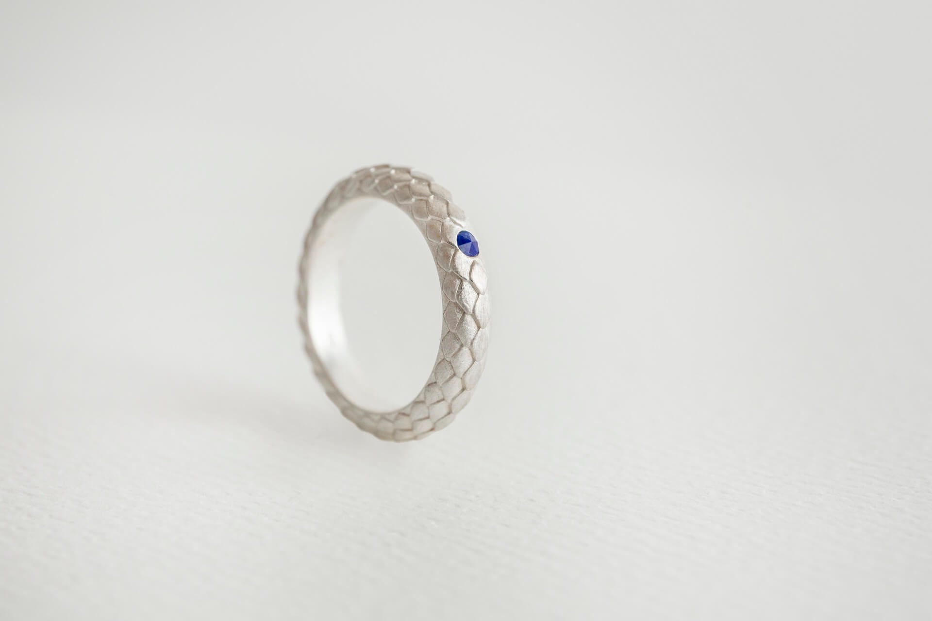 Art Deco Silver Lapis Lazuli Ring
