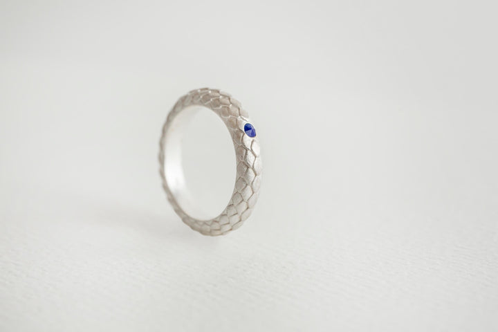 Art Deco Silver Lapis Lazuli Ring