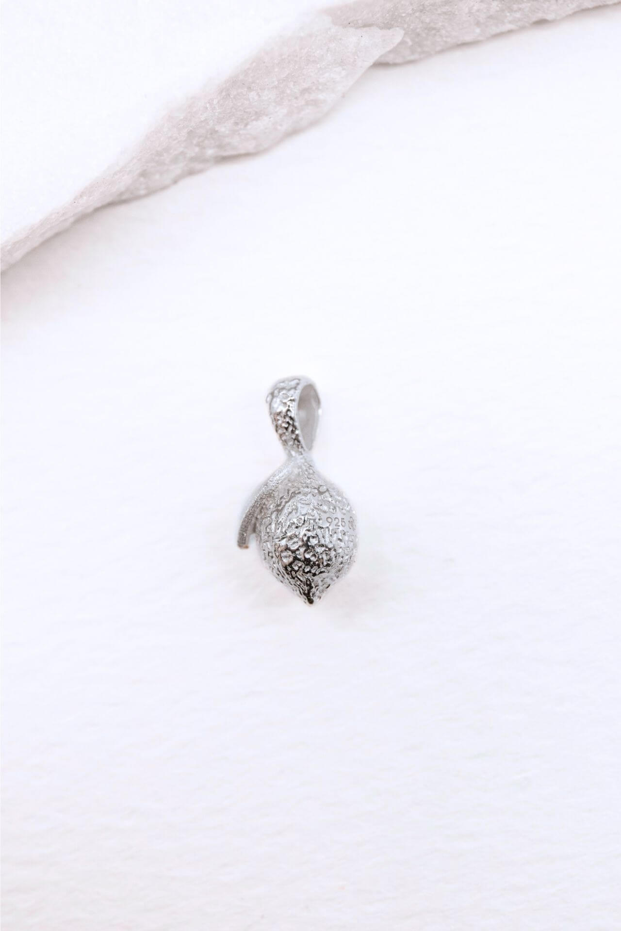 Lemon Silver Charm Pendant