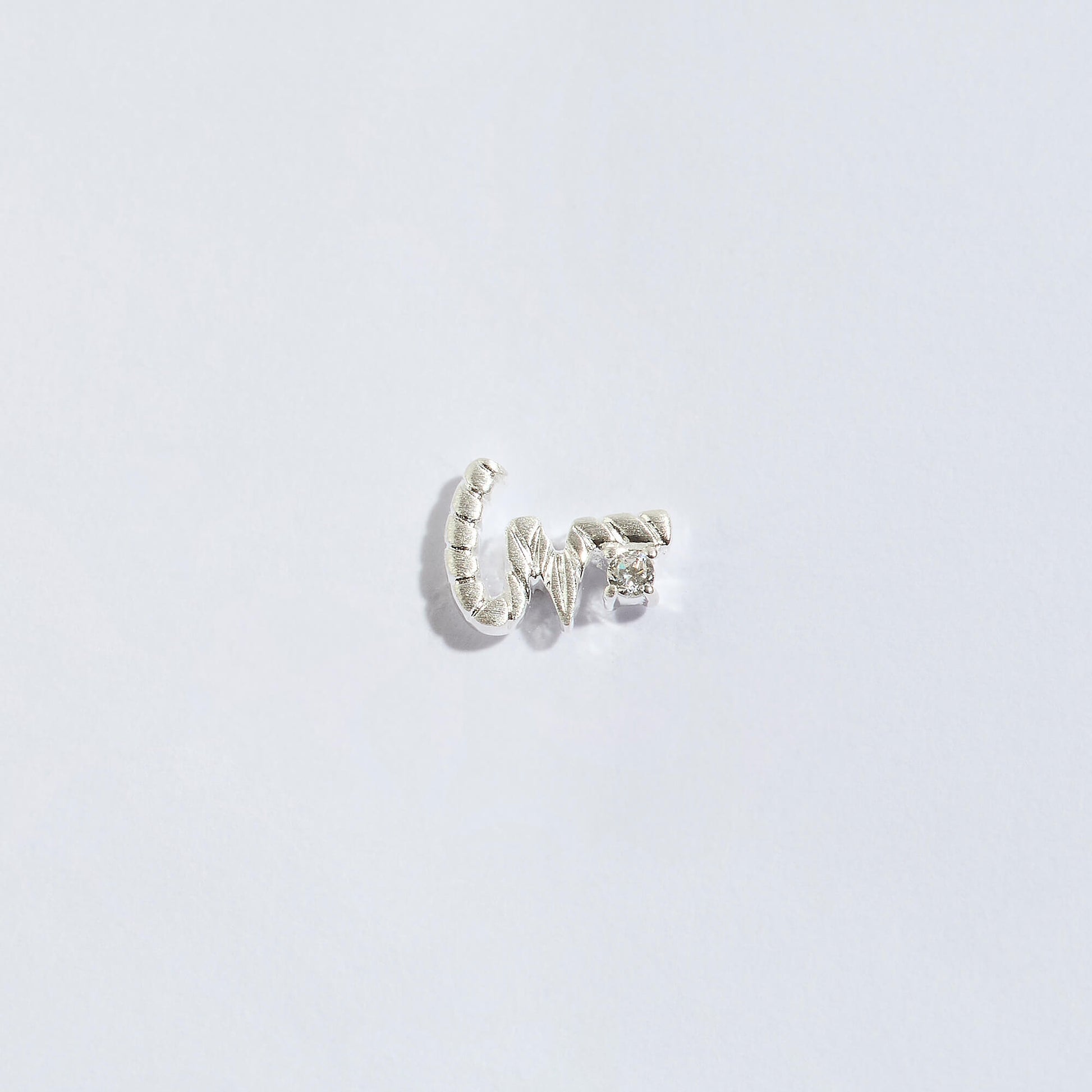 Loved Silver Shorthand Stud Earring