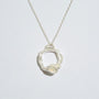 Opal Silver Circle Necklace (Large)