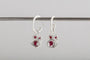 Ruby Silver Lichen Hoop Earrings